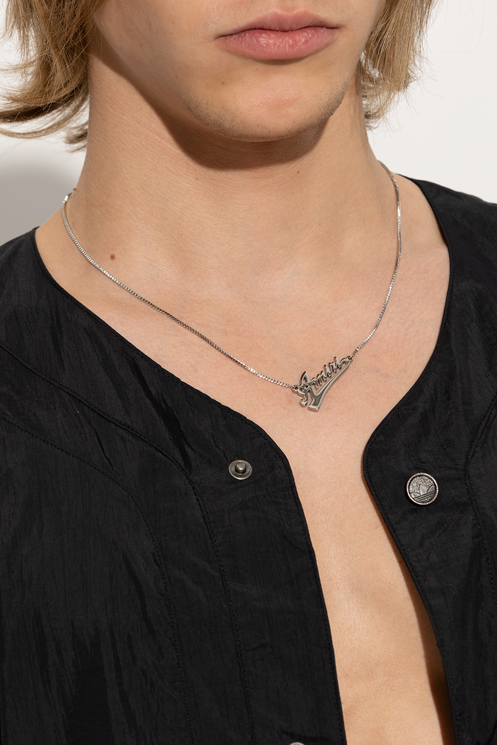 Silver Necklace with logo Amiri - SchaferandweinerShops